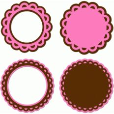 circle scalloped frames doilies