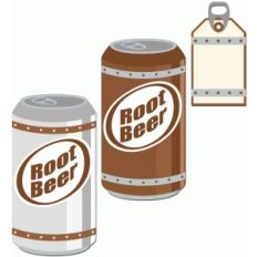 soda and tag set: root beer
