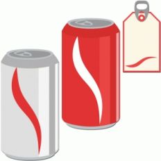 soda and tag set: cola