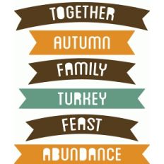 banner words - thanksgiving family