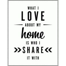 what i love about home vinyl phrase