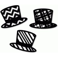 3 patterned top hats