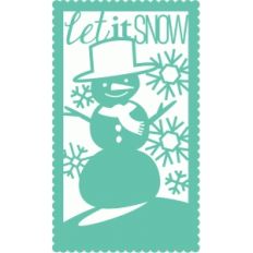 snowman holiday rectangle