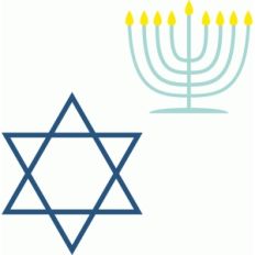 hanukkah menorah + star of david