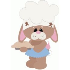 bunny baking pie