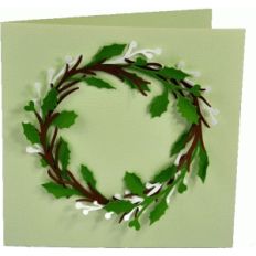 holly and berry wreath card
