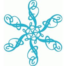calligraphic flourish snowflake
