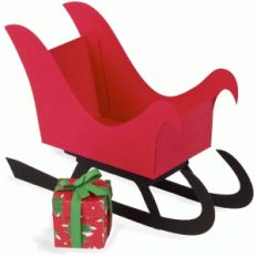 3d sleigh with present