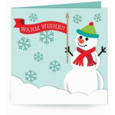 happy snowman card