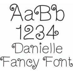 danielle fancy font