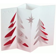 accordion christmas tree and star a2 card