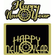 happy new year card & title