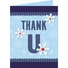 snowflake thank you card
