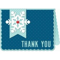 snowflake thank you card