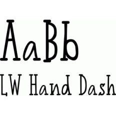 lw hand dash font