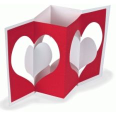 3d valentine heart accordion card
