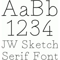 sketch serif font