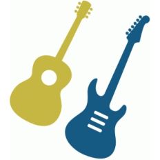 acoustic and electric guitar