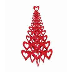 3d valentine tree - open hearts