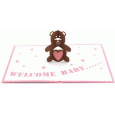 a2 teddy bear pop up card