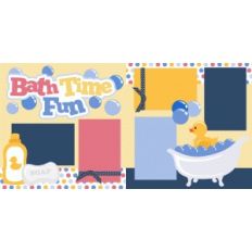 bath time fun 2 page scrapbook kit