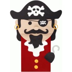 pirate captain paper sack puppet
