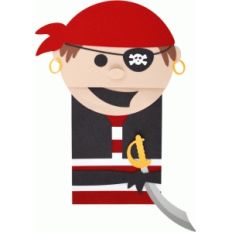 pirate boy paper sack puppet