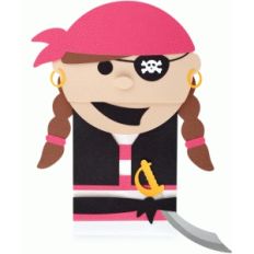 pirate girl paper sack puppet