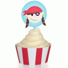 pirate girl cupcake wrapper
