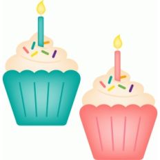 calendar icon - birthday cupcake