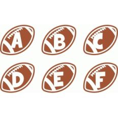 football alphabet a-f