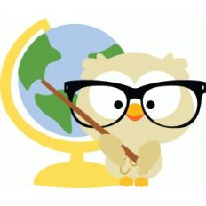 owl with globe