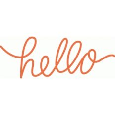 hand lettered hello word