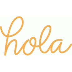 hand lettered hola word