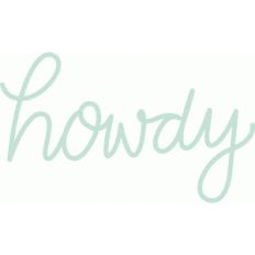 hand lettered howdy word