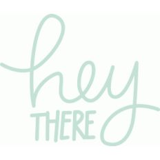 hand lettered hey there phrase