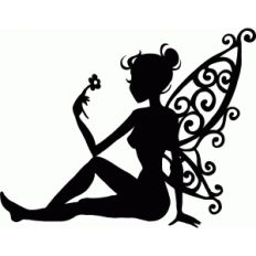 sitting fairy silhouette