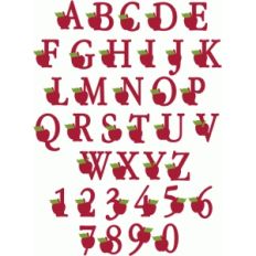 school apple layered alphabet
