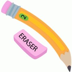 eraser and pencil set