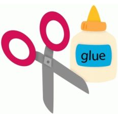 glue and scissors