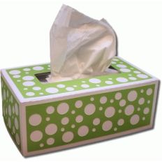 3d spotted rectangle tissue box