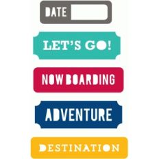travel cutout word labels