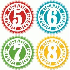 grades 5-8 circle labels