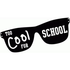 'too cool for school' glasses