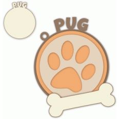 pug tag/label