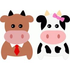 cute couple ox cow