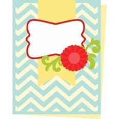 floral chevron card