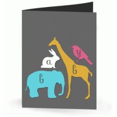 a2 baby animal card