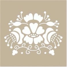floral stencil or decal