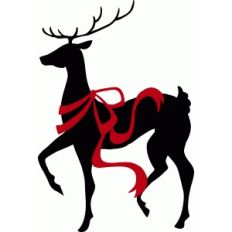 christmas reindeer silhouette